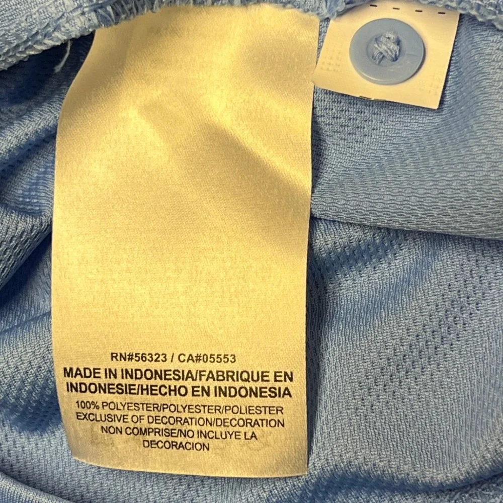 Nike Polo‎ Shirt Mens Medium Light Blue Dri-Fit Legacy SC Soccer Athletic Coach